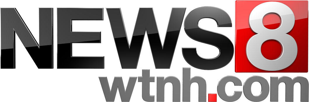 NEWS 8 logo with a red square containing the number 8 and wtnh.com text below.